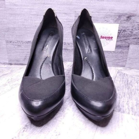 BCBG Maxazria Near Perfect Bandage Strap Platform Pump Black Women's sz 9 - Picture 2 of 8